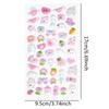 3/6Sheet Assorted Patterns Floating Sticker Muti-color Decoration for Journal Planner Phone Laptop Case Party Favor Souvenir ZYF