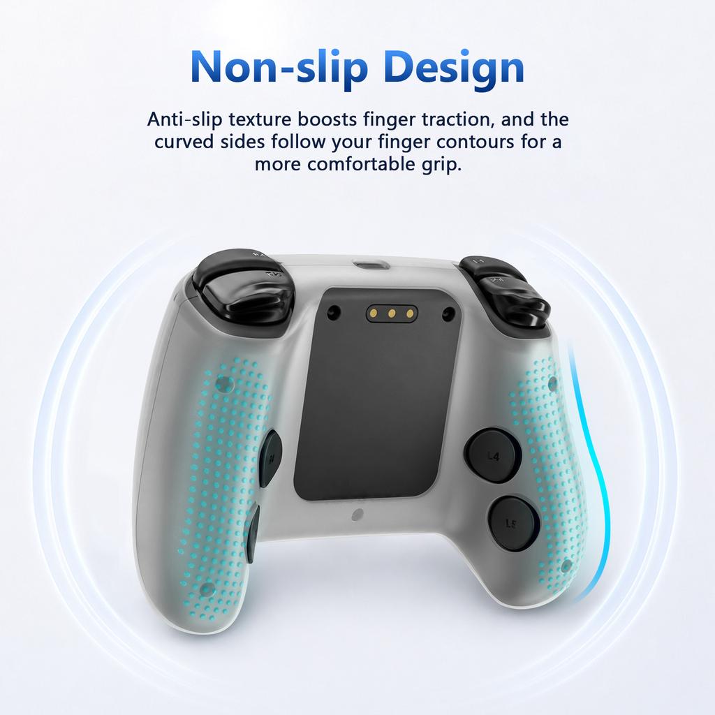 Silicone Protective Case for Steam Controller 2 Accessories Non-Slip Case with Joystick Caps Lightweight Shockproof No Odor