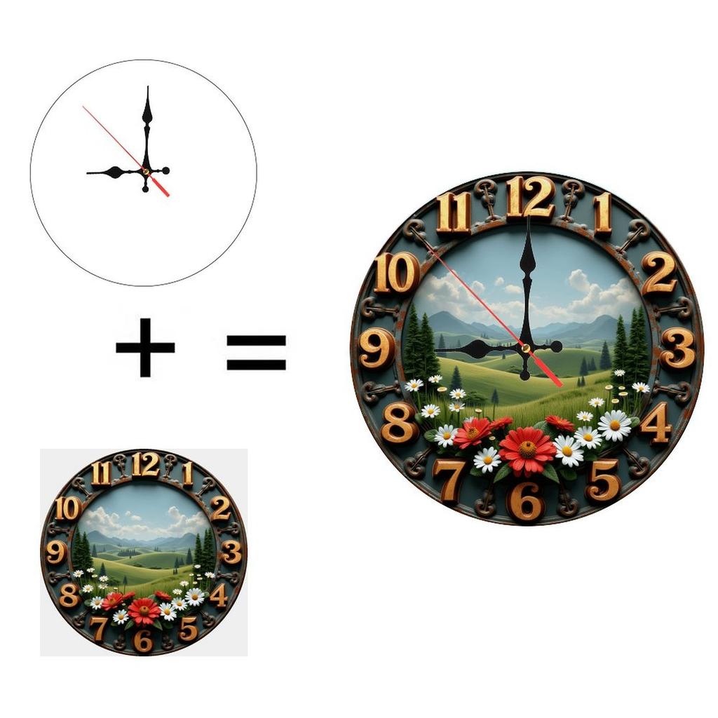 25x25cm Wood Wall Clock That Comes with Clear Instructions In Multiple Languages