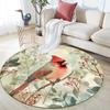 Leaf Bird,Round Area Rug,Carpet Rug for Living Room Bedroom Sofa Playroom Decor,Non-slip Floor Mat