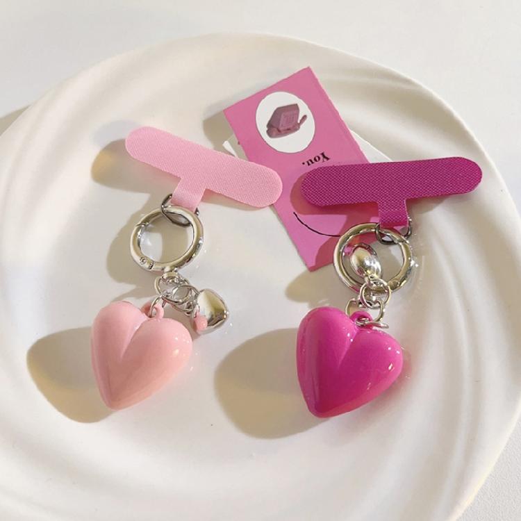 Delicate Love Heart Pendant Keychain Colorful Keyring Charm Accessory Bag Purse Backpack Ornament for Women Girls