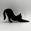 1 Stück Süßer Schwarzer Katzen Türstopper - Langlebiger Kunststoff Mattierte Oberfläche Kollisionsschutz Türstopper mit Süßem Sitzenden Katzen Design