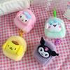 Cute Cartoon Animal Plush Wallet For Women Soft Fluffy Earphone Case Coin Purse Data Cable Holder Lipstick Pouch Wholesale