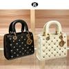 BANEVANF Princess Diana 2025 Leather Diamond Pattern Fashion Crossbody Handbag