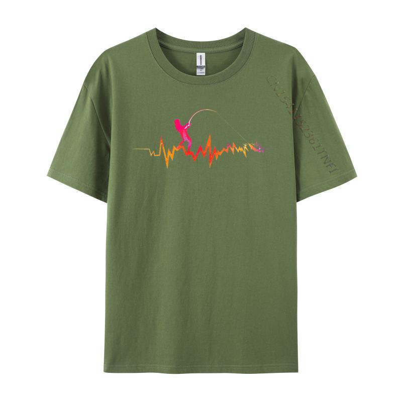 

Fisherman Tshirt Colorful Pattern Tops T Shirt Pure Cotton Men T Shirt Gift Tshirts Shirts Graphic Tee 4XL