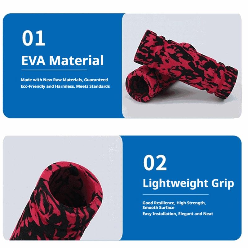 SEAMETAL 4pcs Soft EVA Motorcycle Handlebar Grips Non Slip Motorbike Handle Grips Cover Set For Scooter Motorcycle Accessories