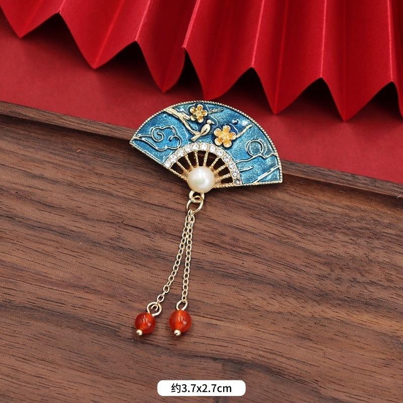 

Дворец Древний Cheongsam Аксессуары Ретро Стиль Эмаль Точечный Зеленый Брошь Темперамент Элегантный Булавка Корсаж Женщина