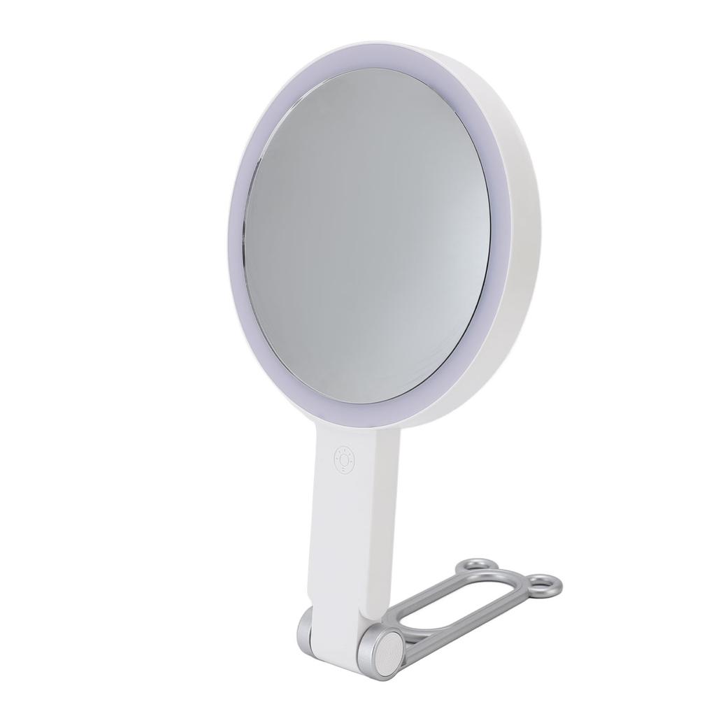 Travel Makeup Mirror with Light Double Sided 1X/5X Magnification Mirror Desktop Wall Mounted Handhel