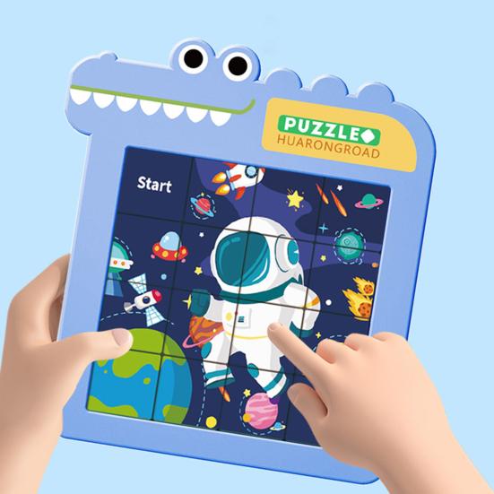 Slide Puzzle Interactive Interesting Fine Workmanship Creative Multifunctional Thinking Logic Training ABS Digital Sliding Puzzle Cartoon Educational