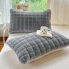 Warm Grid Milk Velvet Pillowcase Quilted Pillow Cover Minimalist Cushion Cover  Winter