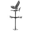 Owl Style Weather Vane Stainless Steel Wind Direction Indicator Weathervane for Outdoor