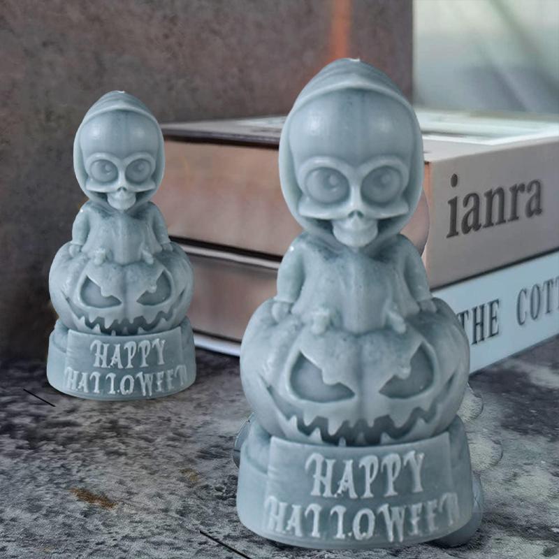 

Силиконовая форма «Призрак в тыкве» Форма для свечей-призраков Формы для тыкв на Хэллоуин Форма для украшений из тыквы