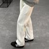 Men's Velvet Thickened Wide-Leg Sweatpants - American Style, Autumn/Winter Casual