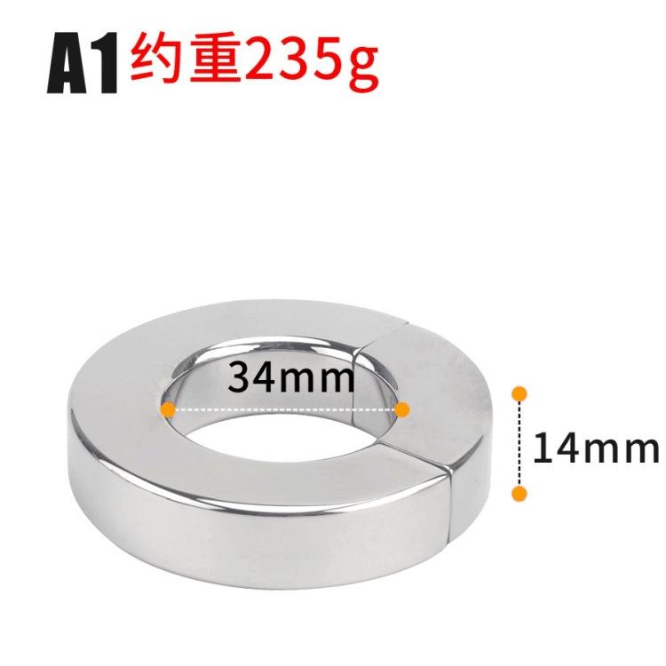Ss001 Metal Stainless Steel Scrotum Bondage Device Magnet Penis Penis Delay Pendant Ring Adult Sex Product