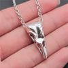 Eagles Gothic Skull Pendant Antique Bronze Metal Bridal Collar Necklace High Quality Statement Piece