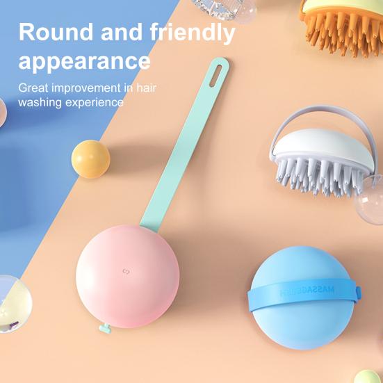 1/4Pcs Wash Brush Long Handle Removable Design Scrubbing Brush Anti-Slip Elastic Band Hair Cleaning Helper