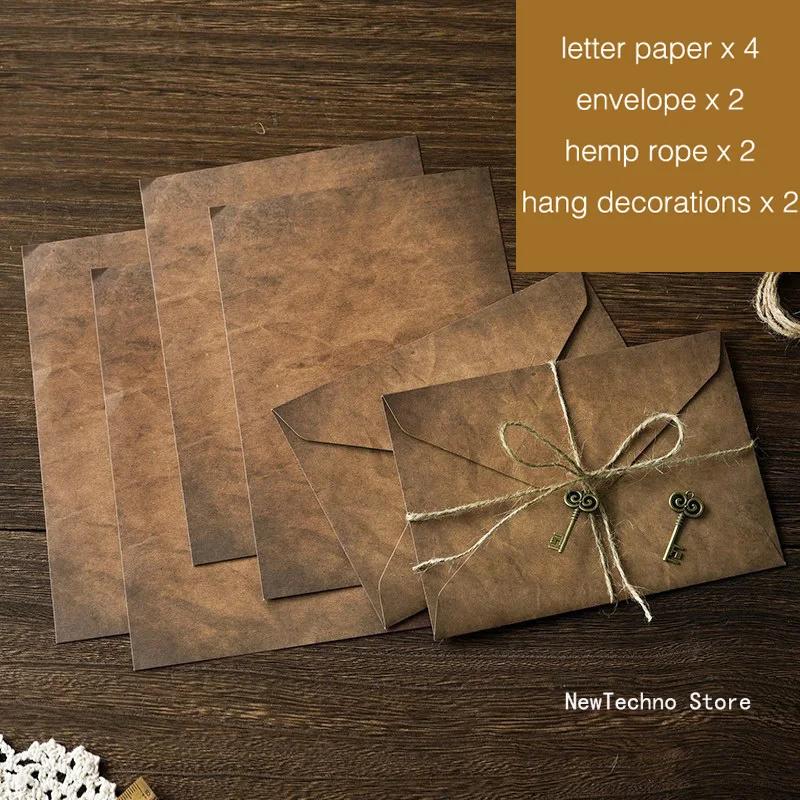 Vintage Envelope Kraft Letter Paper Writing Paper kit A5 Window Envelopes Wedding Invitation Envelope Gift Envelope