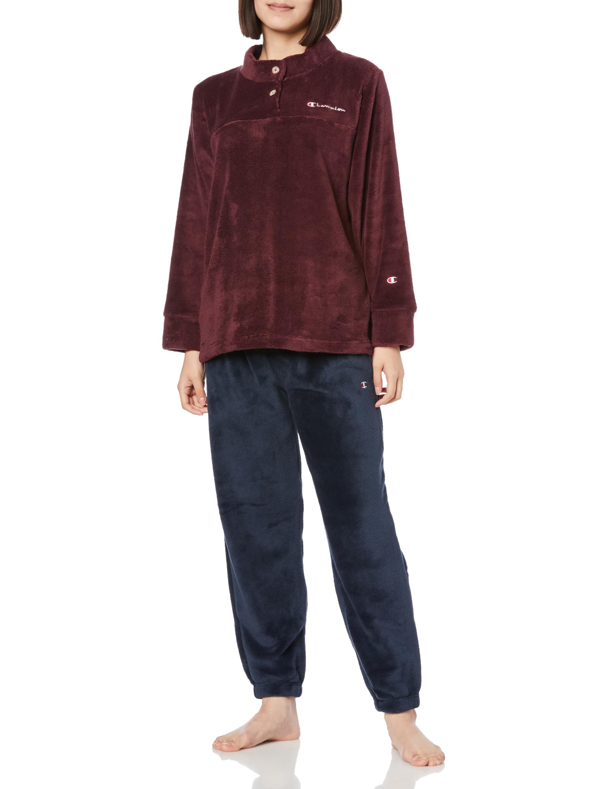 

Room Wear Long Sleeve Long Pants Boa [Champion] Women s Red_OL8853
