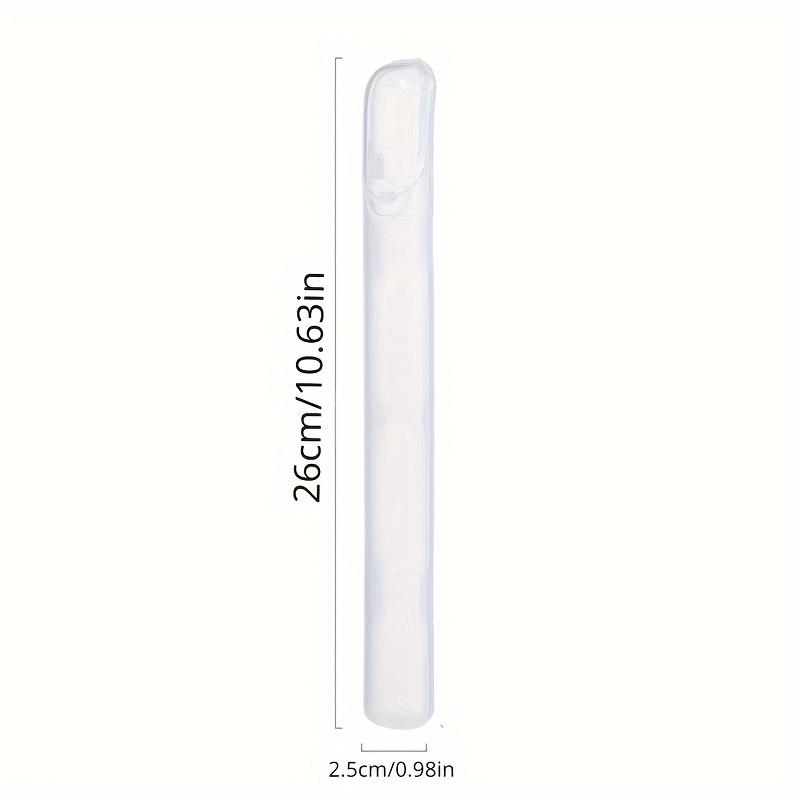 1 buc. Cutie Organizator Lungă pentru Machiaj cu Design cu Capac Deschis - Cutie de Depozitare Cilindrică Transparentă pentru Pensule de Fard de Ochi, Bureței de Machiaj, Aplicatoare