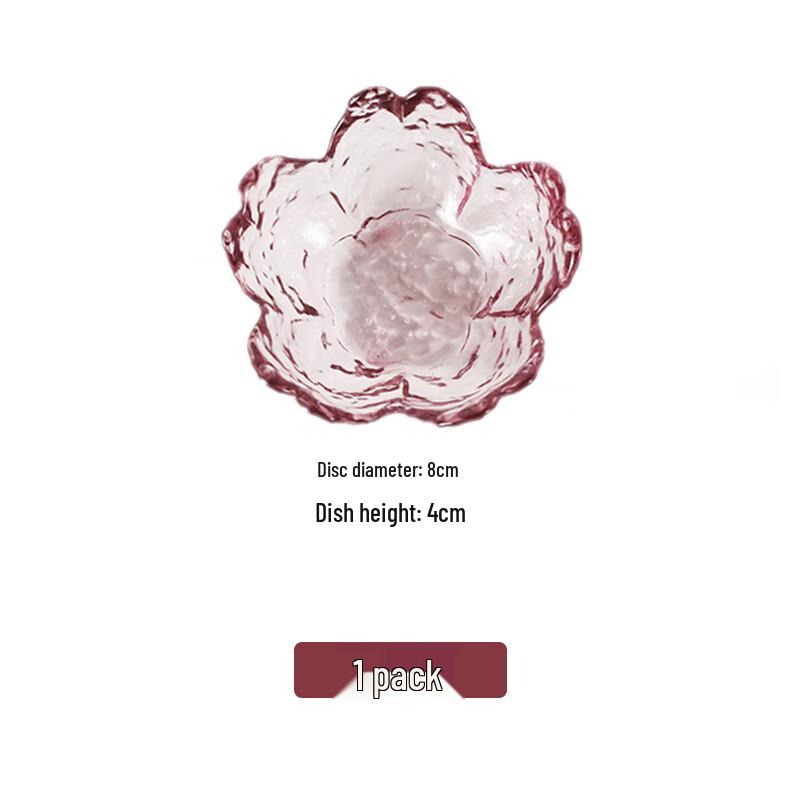 Japanese Style Hammered Sakura Glass Condiment Dish