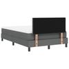 Boxspring Bed with Headboard Dark Grey 120 X 190 Cm Fabric