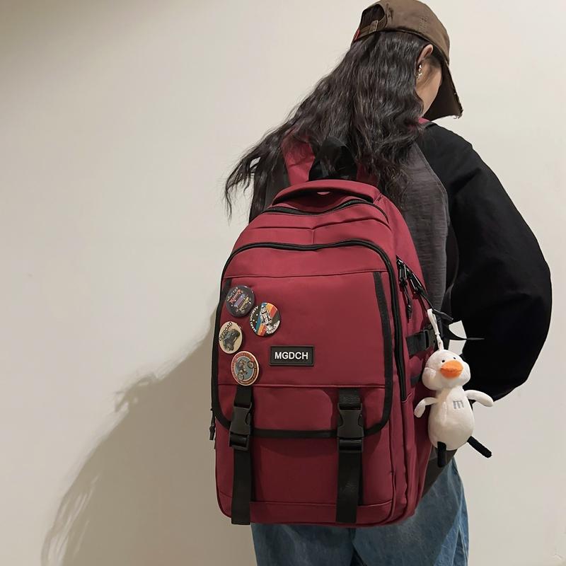 Male Large Capacity Backpack Female Middle School Student Schoolbag Unisex Travel Backpack