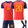 2026 FIFA World Cup Spain Football Jersey for Kids and Adults PEDRI #20