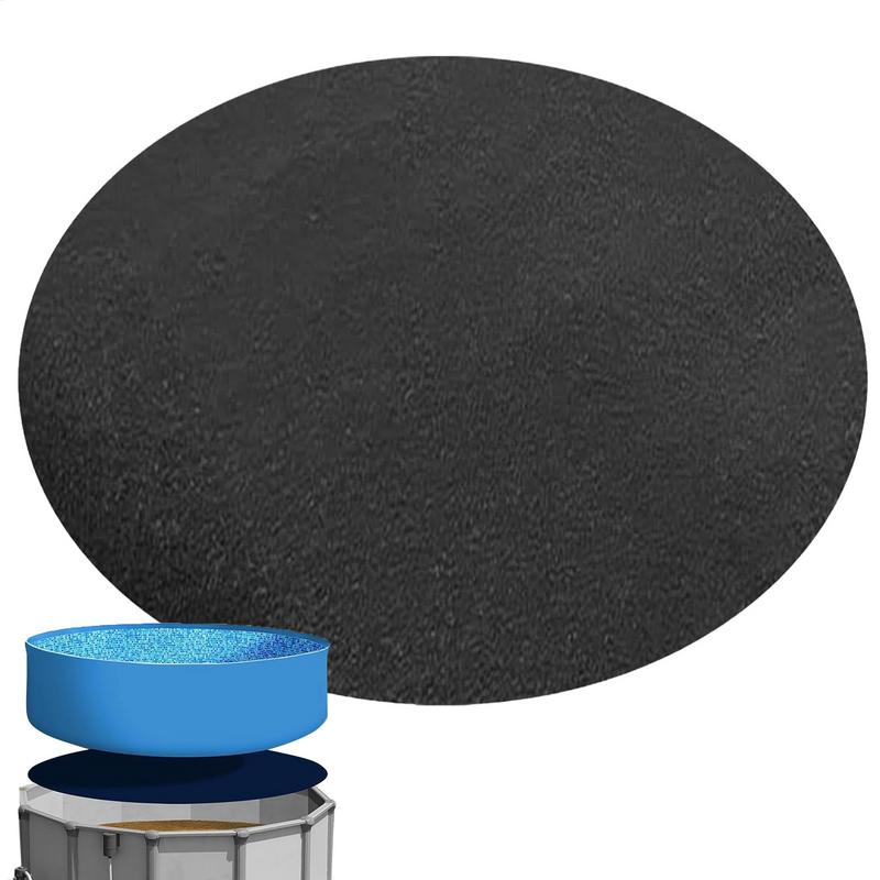 Black Round Pool Liner Pad Protective Pad for Ground Swimming Pools Indoor Outdoor Under Pool Mat Heavy Duty Tarp for Villa