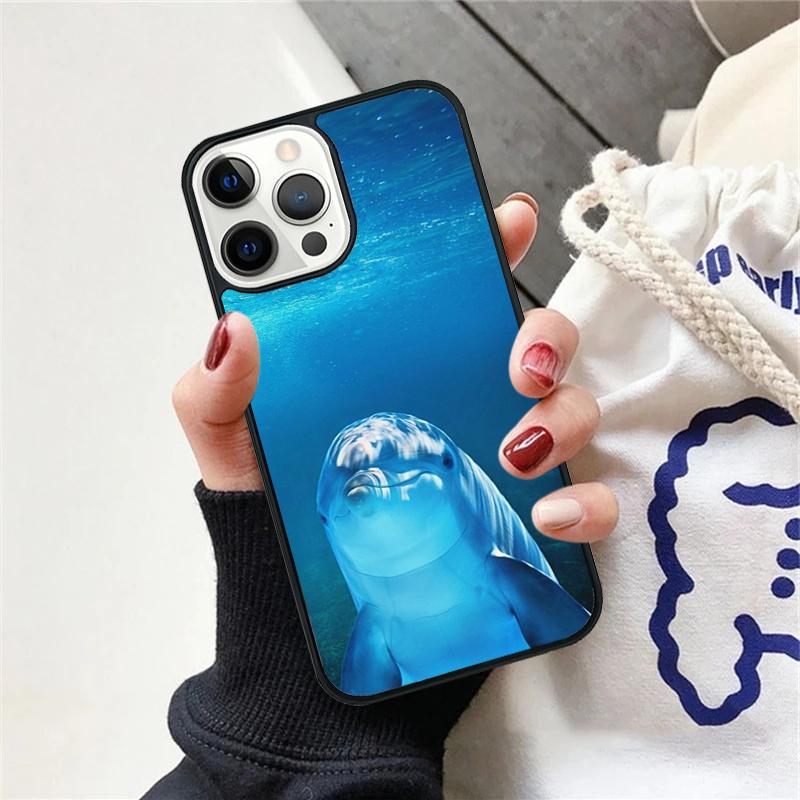 Cute Dolphin Ocean Phone Case For iPhone 17 Air 15 16 Cover 11 13 14 Pro Max 12 Plus Max Fundas
