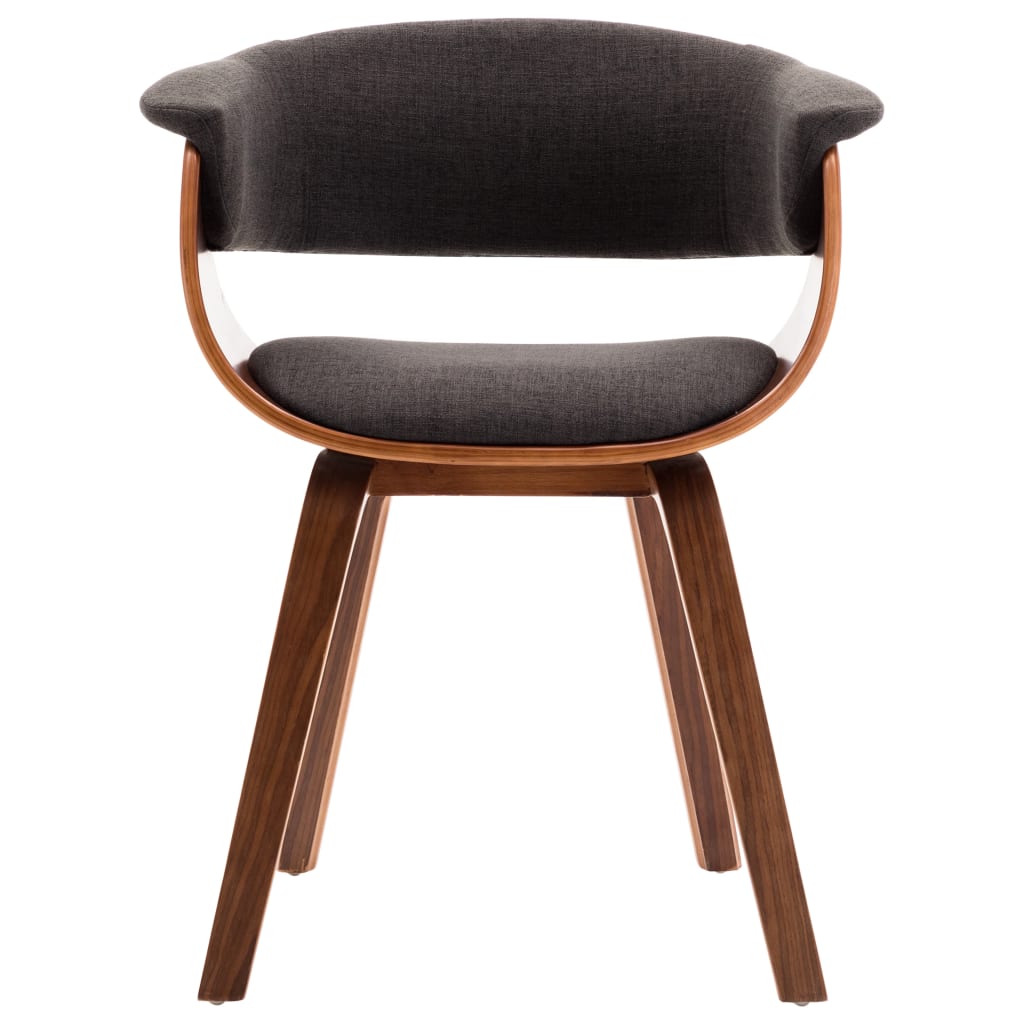 Dining Chairs 2 Pcs Grey Bentwood and Fabric