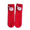 1 Pair Plush Christmas Socks with Non-Slip Grip Festive Holiday Floor Socks Soft Warm Fleece Stockings Gifts for Kids Adults