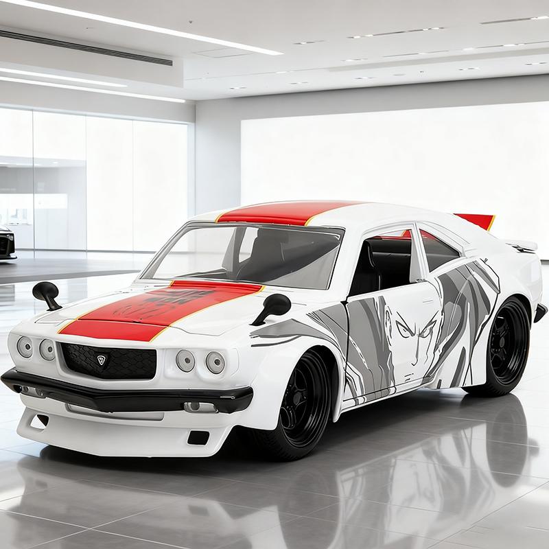 

JADA 1:24 Mazda RX3 1974 Alloy Car Diecasts & Toy Vehicles Car Model Miniature Scale Model Car For Children белый