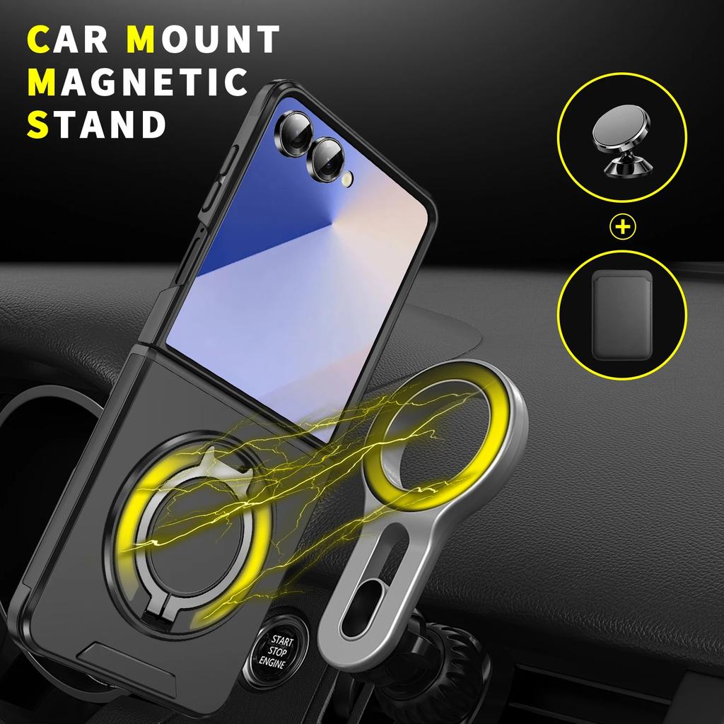 Anti-Shock Fall Protective Strong Durable Stand Hard Cover Case for Samsung Galaxy Z Flip7 5G Flip6 Flip 7 6 Zflip7