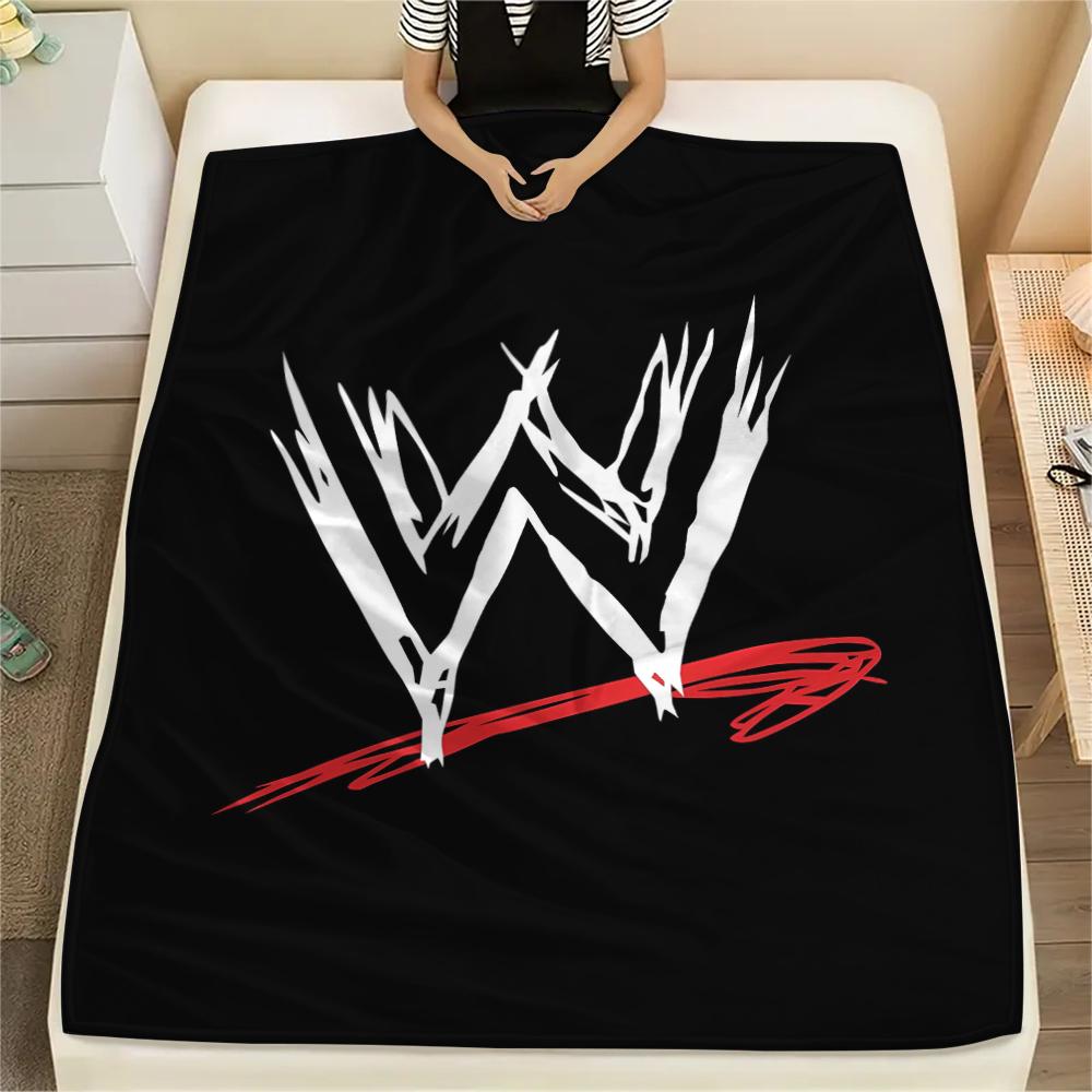 1PC WWE Print Flannel Blanket, High quality All Seasons, Home Decor, Warmth and Comfort, Perfect for Christmas Gifts