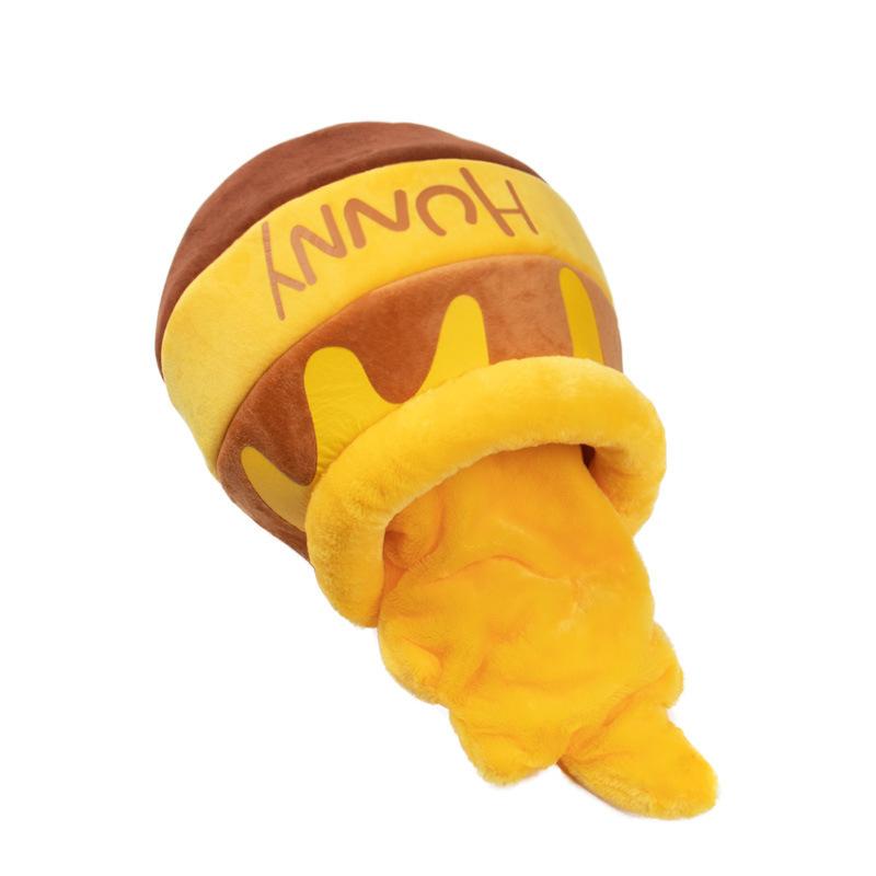 New Honey Jar Cat Nest Semi-enclosed Winter Warm Puppy Nest Soft  Comfortable and Breathable Cat Milk Cat Bed