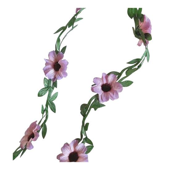 Flower Hair Vine Bohemian Flower Headband Bridal Hair Vine 3.9Ft Artificial Flower Vine Hair Piece for Women Girls Wedding Bridesmaid Prom Hair светло-фиолетовый