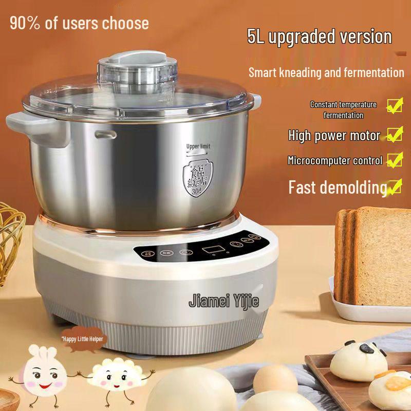 Compact Automatic Dough Mixer: Multi-Functional Electric Kneading, Beating & Fermenting Chef Machine