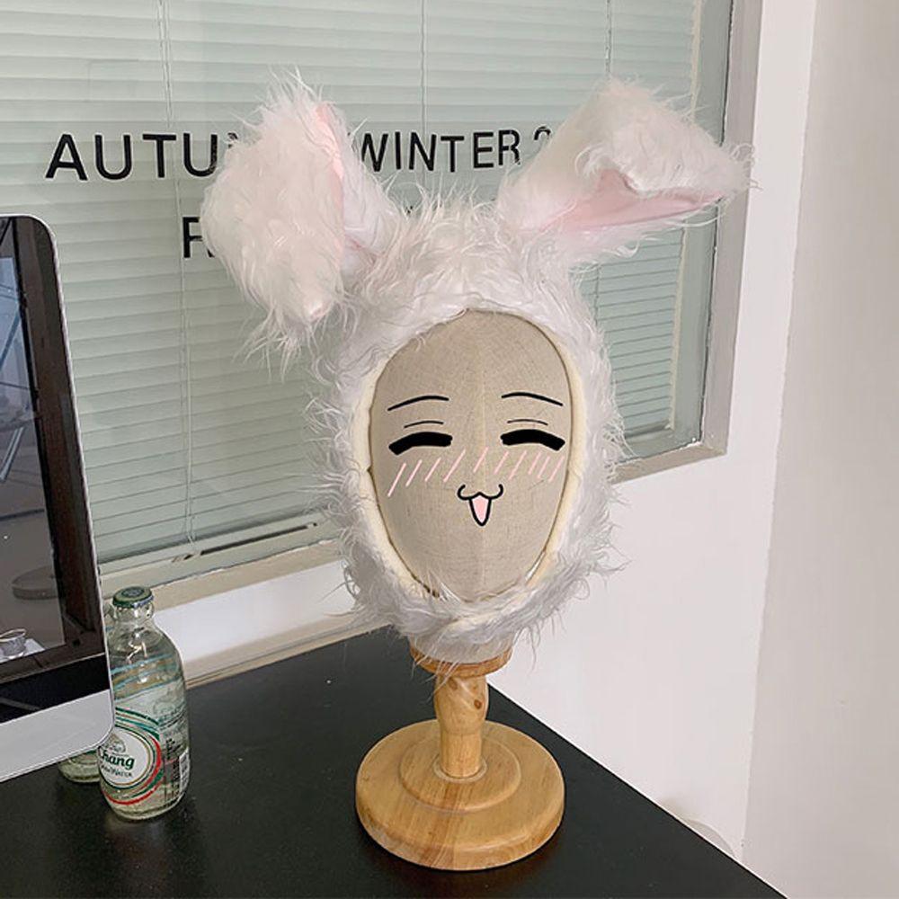 Kawaii Photo Props Festival Earflap Costume Toy Party Plush Cosplay Rabbit Ear Headgear Bunny Hat
