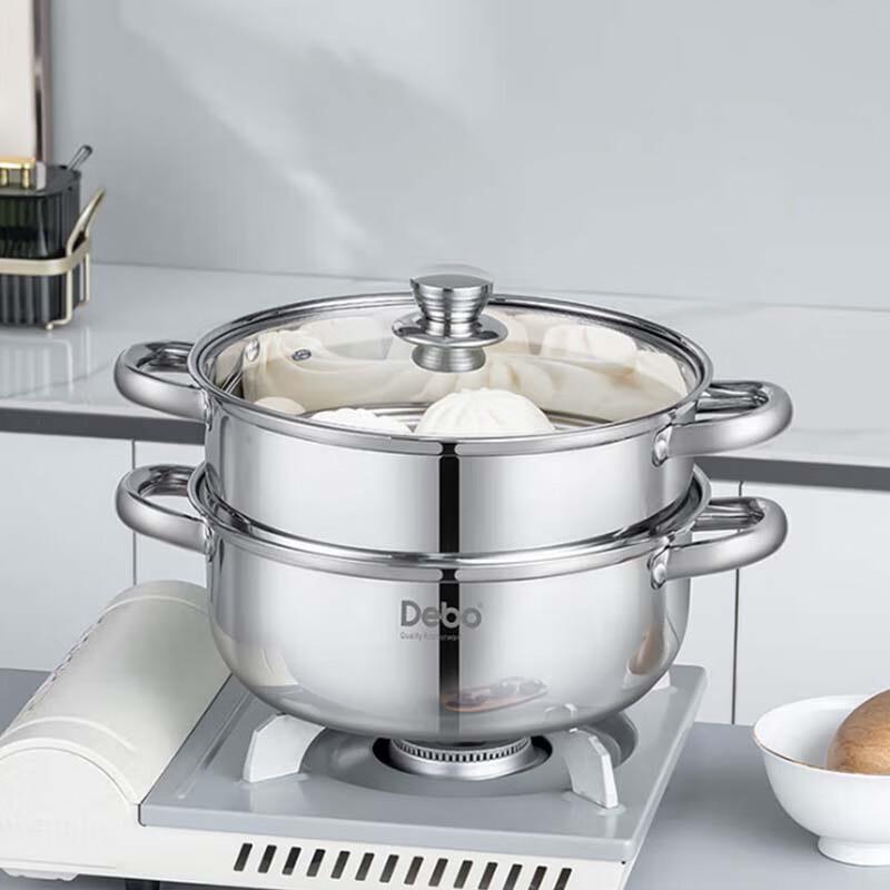Супница и пароварка с двойным дном Debo Leina из нержавеющей стали 304