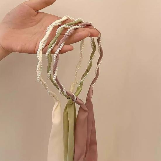 Women Headband Detachable Detachable Ribbon Bow Anti-Slip Thin Edges Hair Hoop Daily Wear Hair