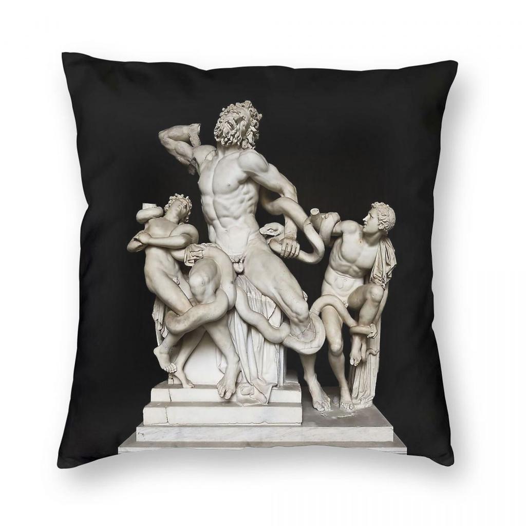 Laocoon And His Sons Square Pillowcase Polyester Linen Velvet Pattern Zip Decorative Throw Pillow Case Sofa Seater Cushion Cover