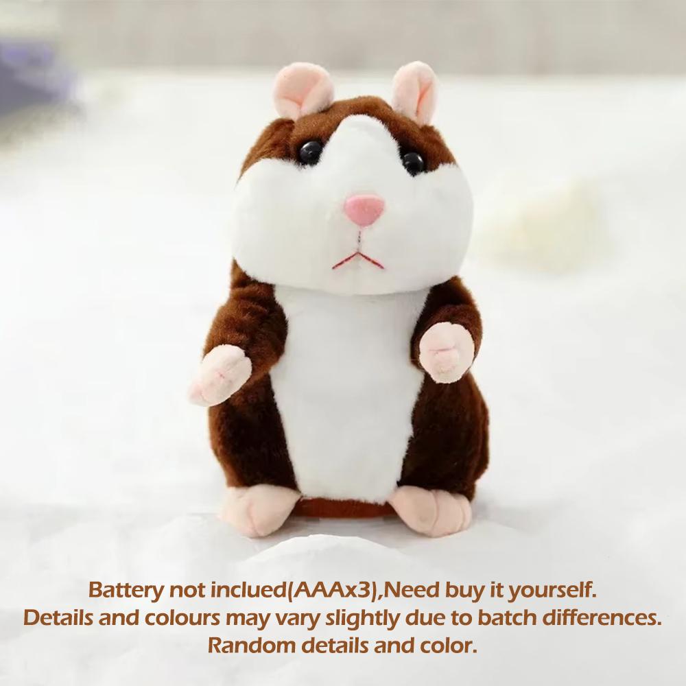 MIin Hamster Learn To Imitate TalkingFunny Animal Plush Toy Talking Nod Hamster Doll Soothing Crying Baby Toy Kids Gift