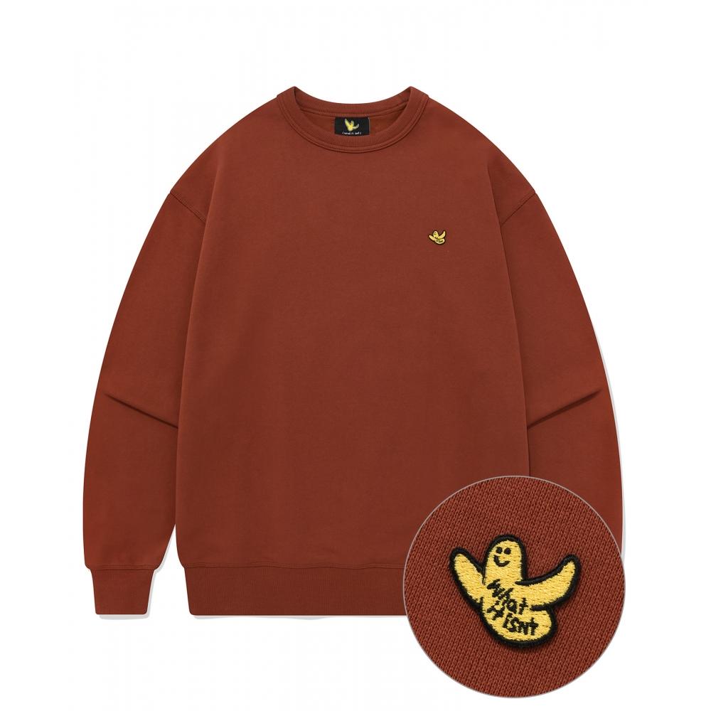 

WHATITISNT New Angel Wappen Sweatshirt Brown