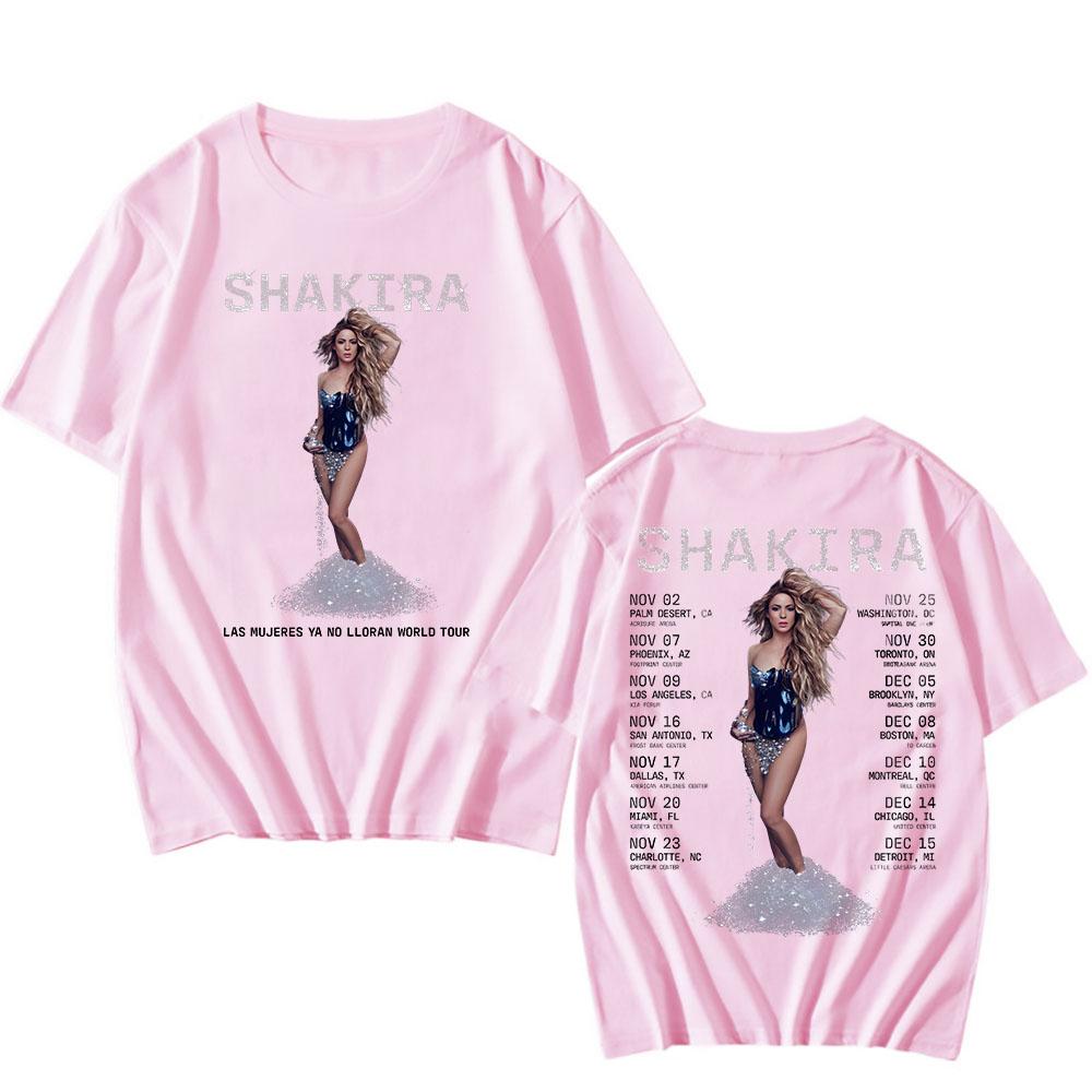 Shakira Tour 2024 T-Shirt Women Clothes Graphic Printing Harajuku Aesthetic Tee-shirt Short Sleeve Cotton Tshirt Hip Hop Tees