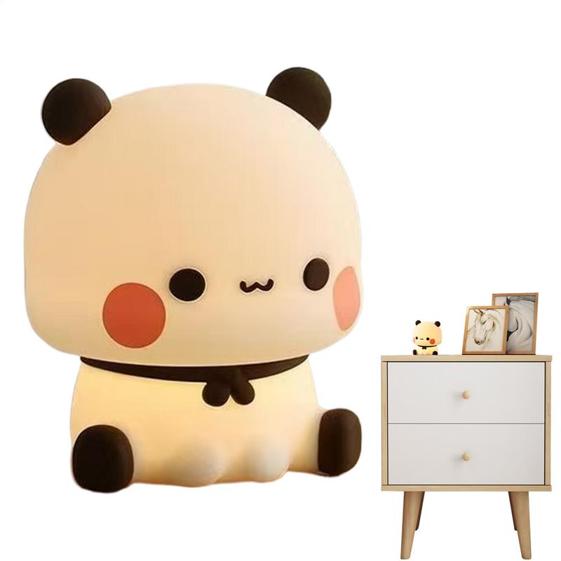 LED Nachtlichter Niedliche Panda Silikonlampe Batteriebetrieben Touch Nachtlampe Nachttischdeko 3 Modi Dimmbar Kinder Baby Nachtlicht