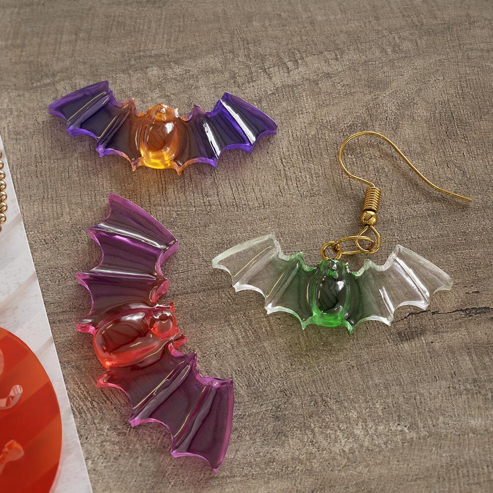 DIY Silicone Mold for Halloween Crystal Epoxy Earrings: Devil, Ghost, Pumpkin, Bat, and Owl Pendants