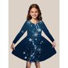 Girls' 3D Pink Flower Dress Long Sleeve Summer Spring Vacation Daily Holiday Princess Beautiful Sweet Kids 4-12 Years Casual Dress A Line Dress