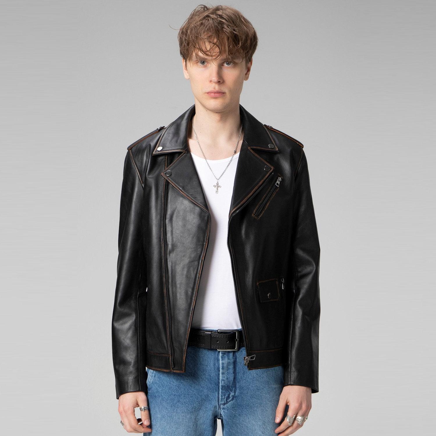 

Dericlub Man Пальто из 100% натуральной кожи XS чёрный