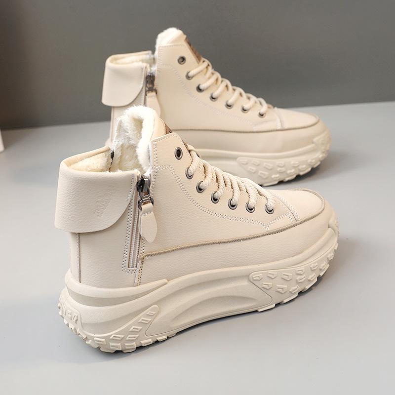 New Women's Warm Sports Shoes Fashion High Top Women's Boots Platform Plush Casual Shoes Outdoor Women's Running Shoes