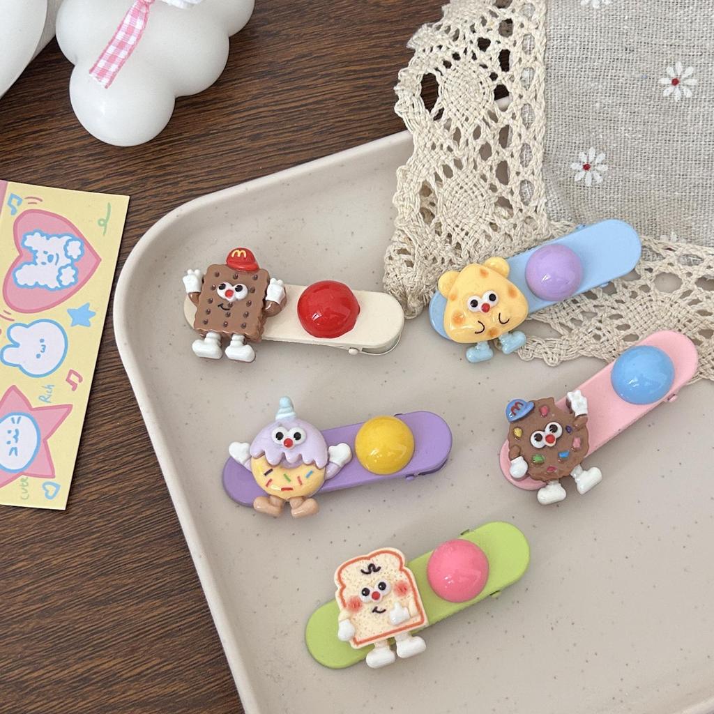 Cute Cartoon Jelly Bean Hair Clips - Fun and Sweet Accessories for Girls